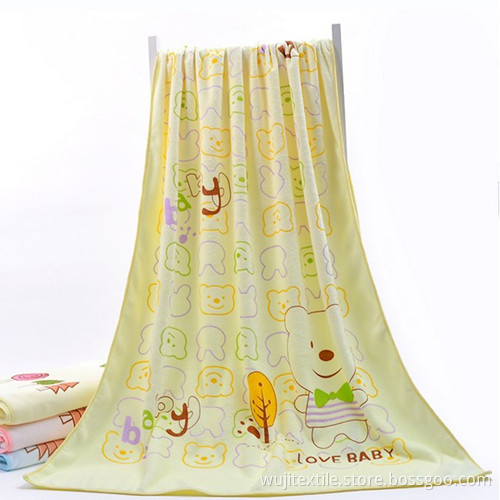 SGS Microfiber Terry Towel Beach Towel Printed with Little Bear